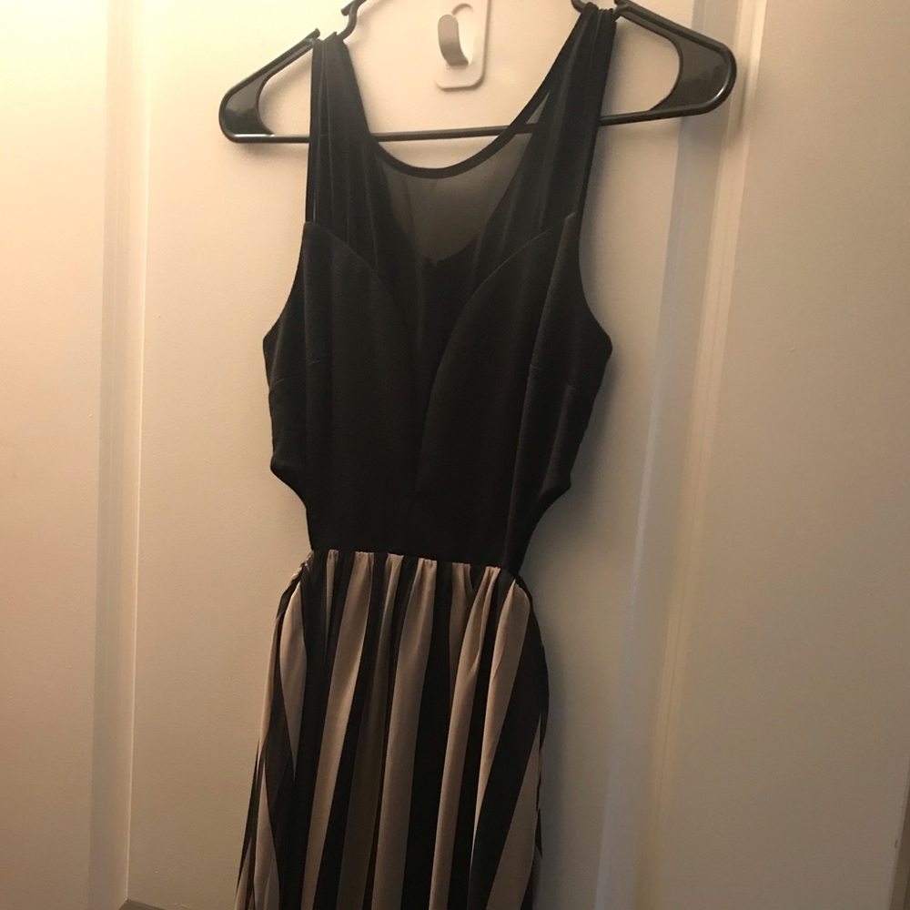 Black\ Beige Maxi Dress